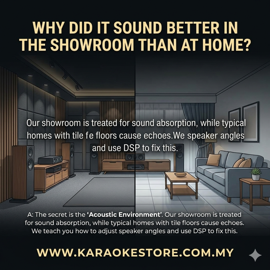 Why did it sound better in the showroom than at home?