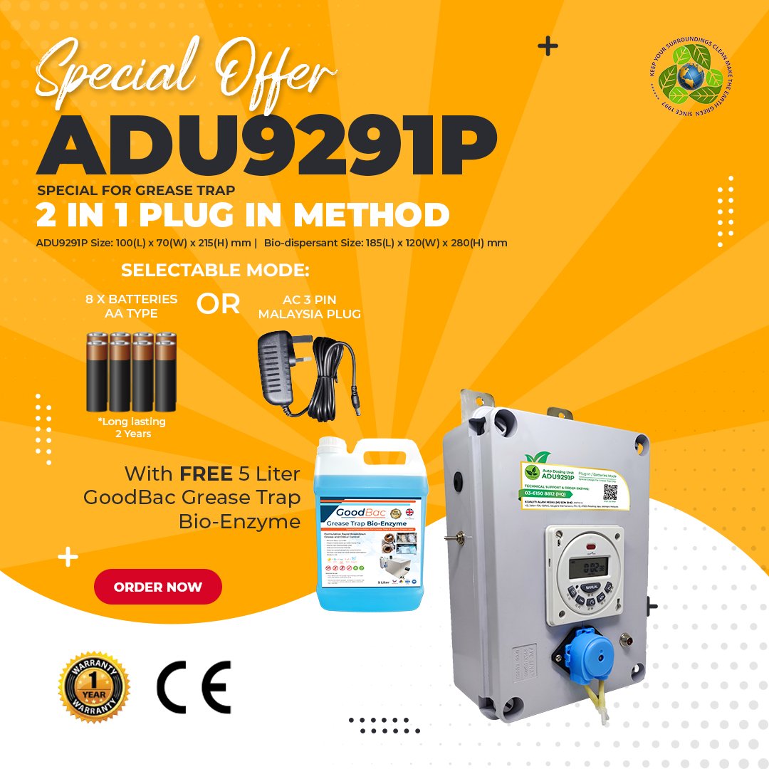 Auto Dosing Unit (ADU)9291P @ 2 IN 1 Plug In Mode