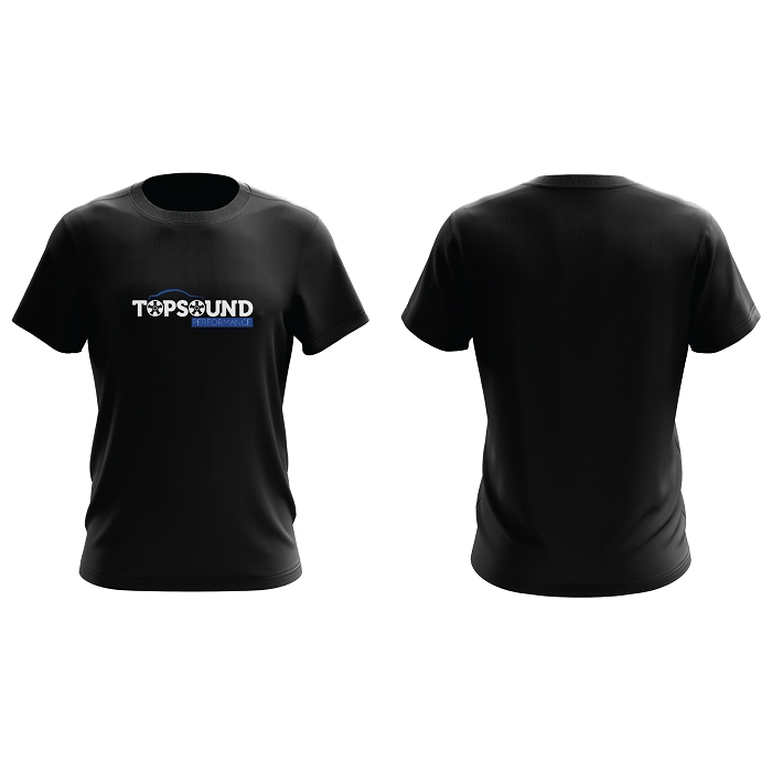 Topsound Performance Round Neck T-Shirt Black (S, M, L, XL, 2XL)