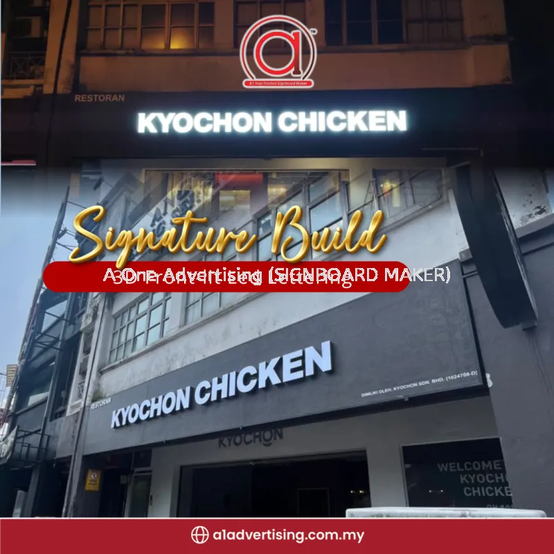 3D Front-Lit LED Lettering Signboard for Stronger Shopfront Visibility