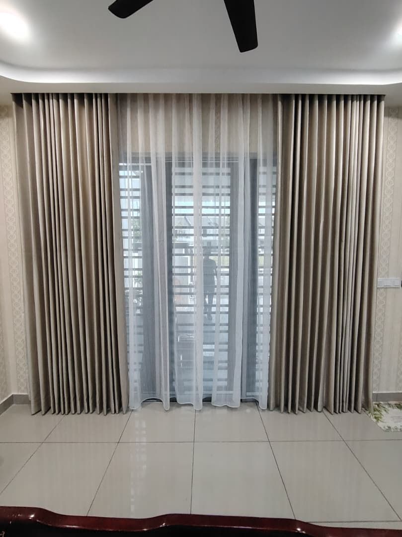 Customade Blackout Curtain and Lace Curtain installation; Jalan Emilia 2/7, Nilai Impian, 71800 Nilai, Negeri Sembilan