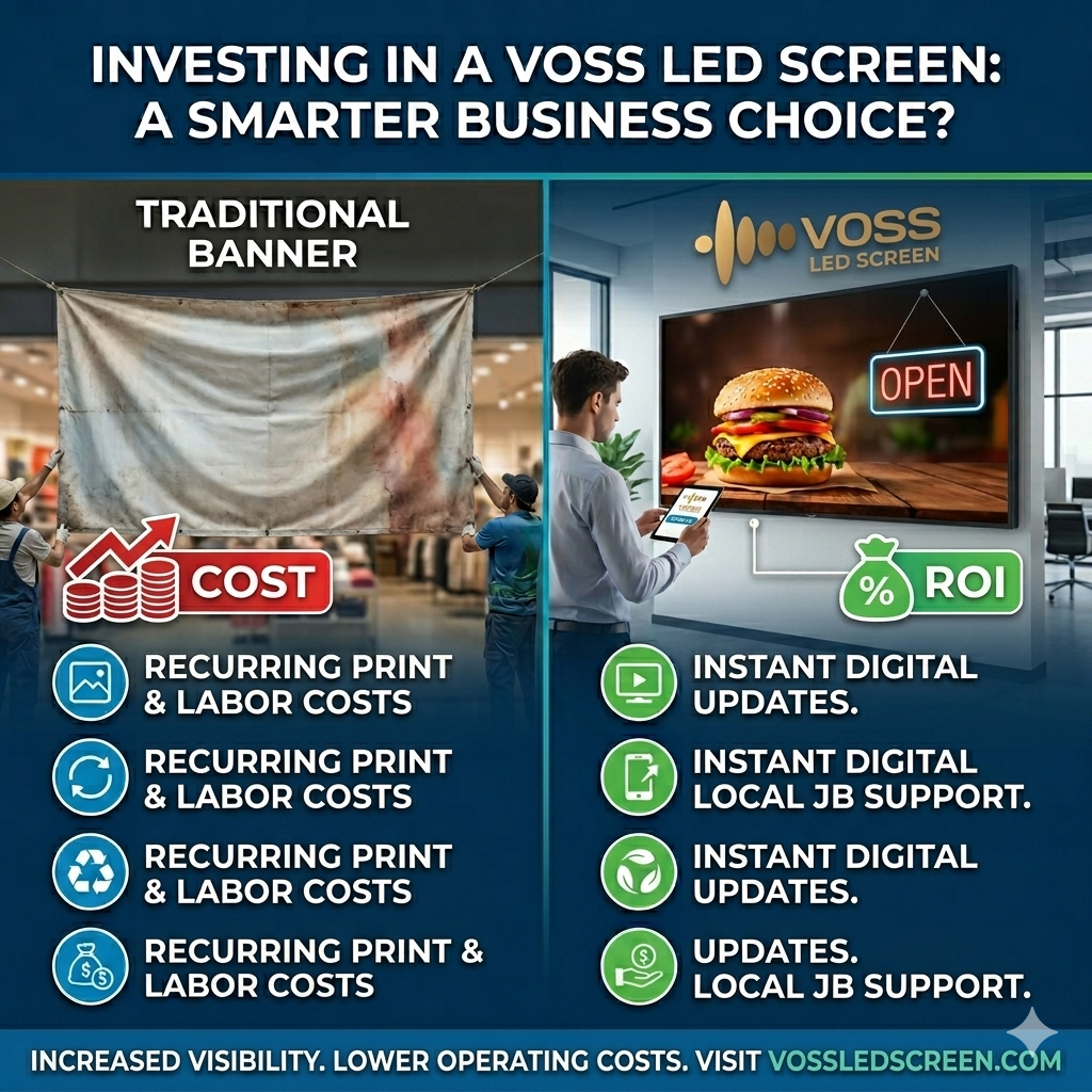 Is installing an LED screen really more cost-effective than traditional printed banners?