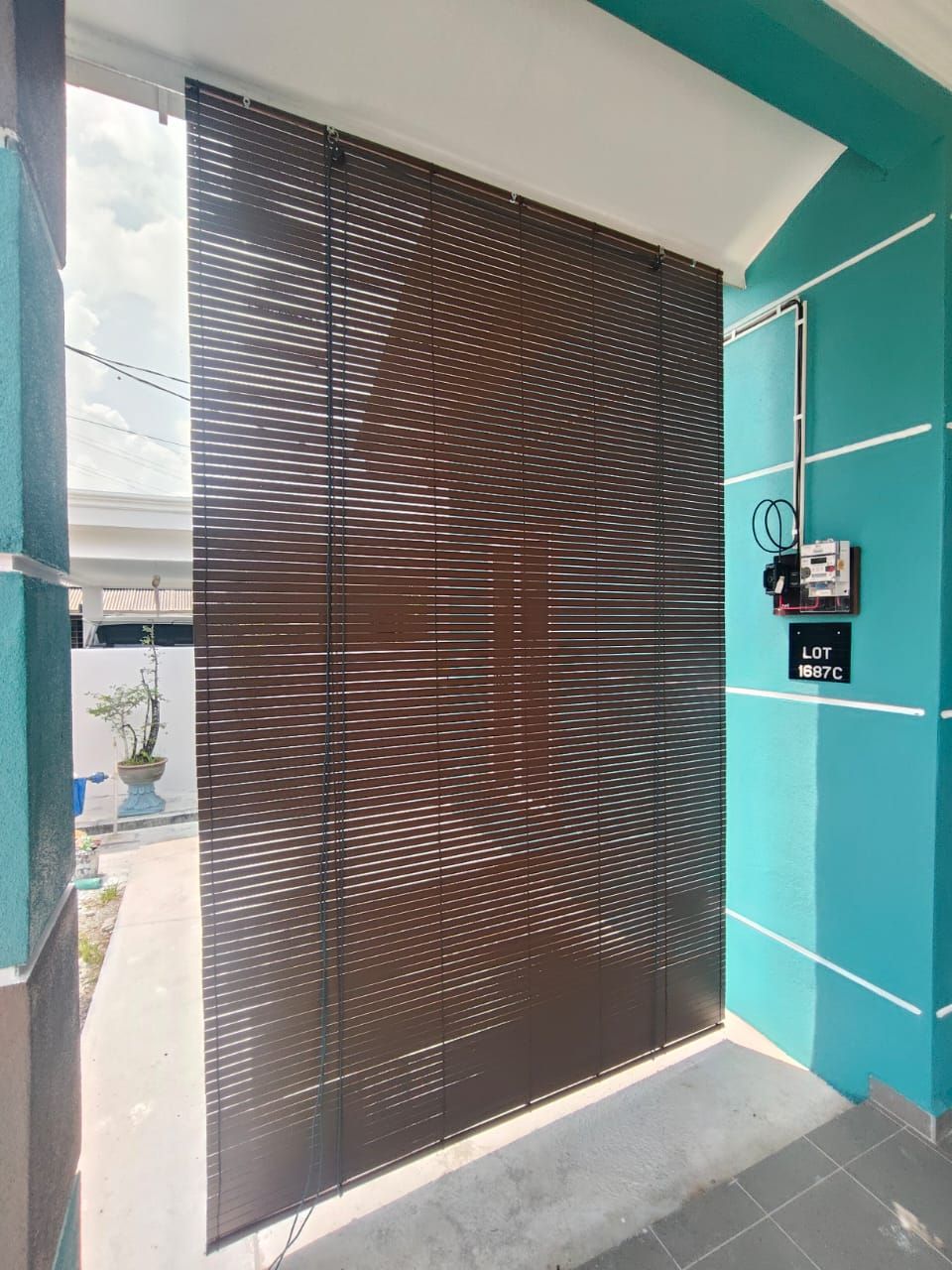 Outdoor Wooden Blind installation; Lorong Telok, Batu 7, AMJ Industrial Park, Jalan Kg. Jawa, Klang, 41000, Klang, Selangor, 41000