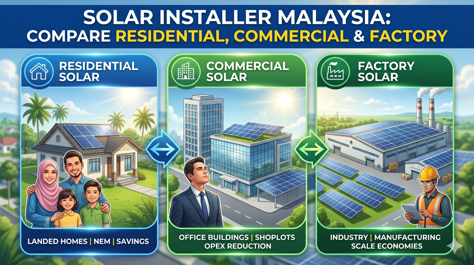 Solar Installer Malaysia: Compare Residential, Commercial & Factory Solar Companies