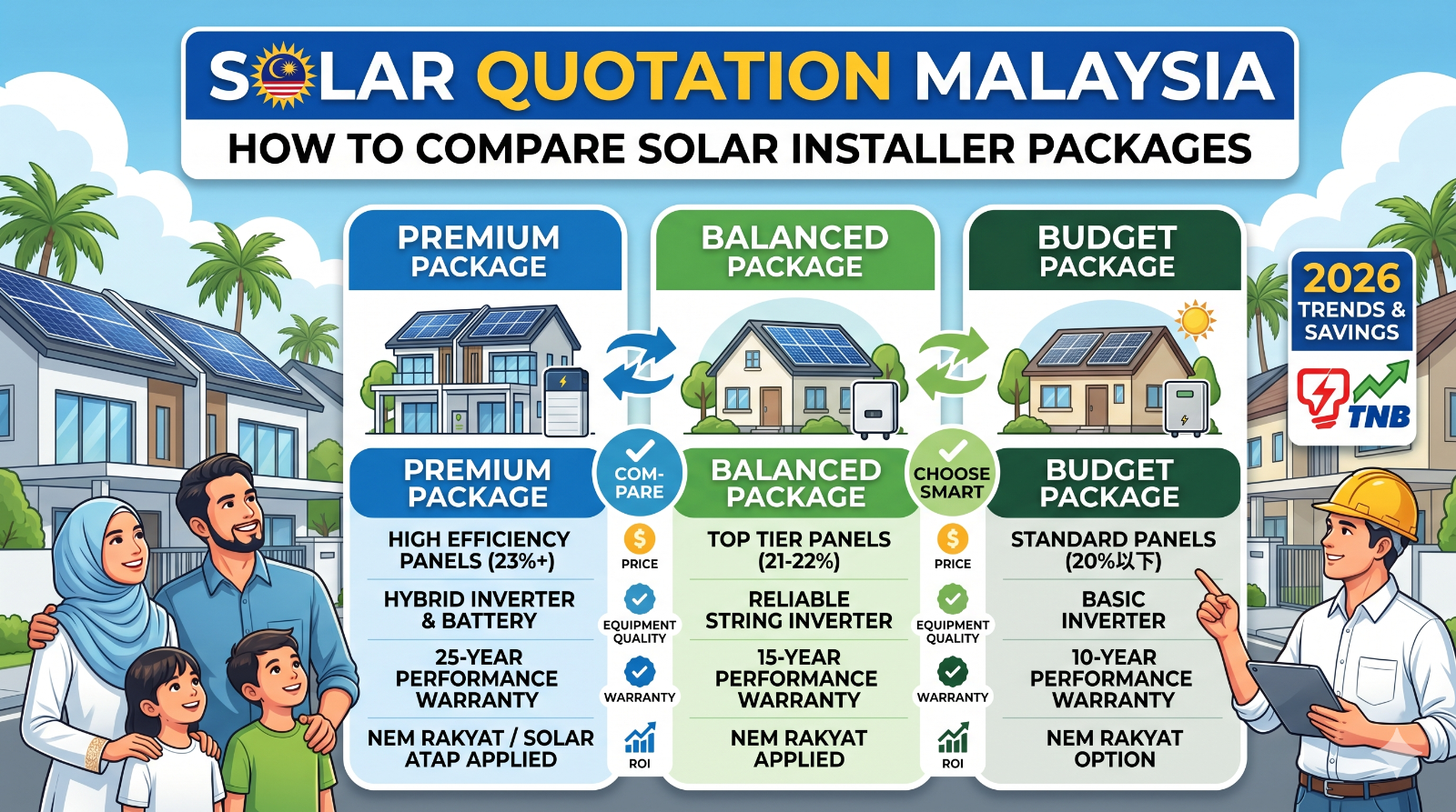 Solar Quotation Malaysia: How to Compare Solar Installer Packages