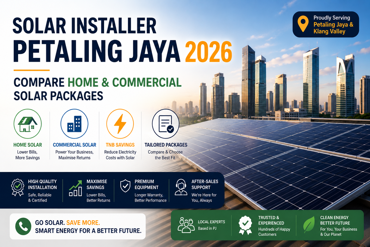 Solar Installer Petaling Jaya 2026: Compare Home & Commercial Solar Packages