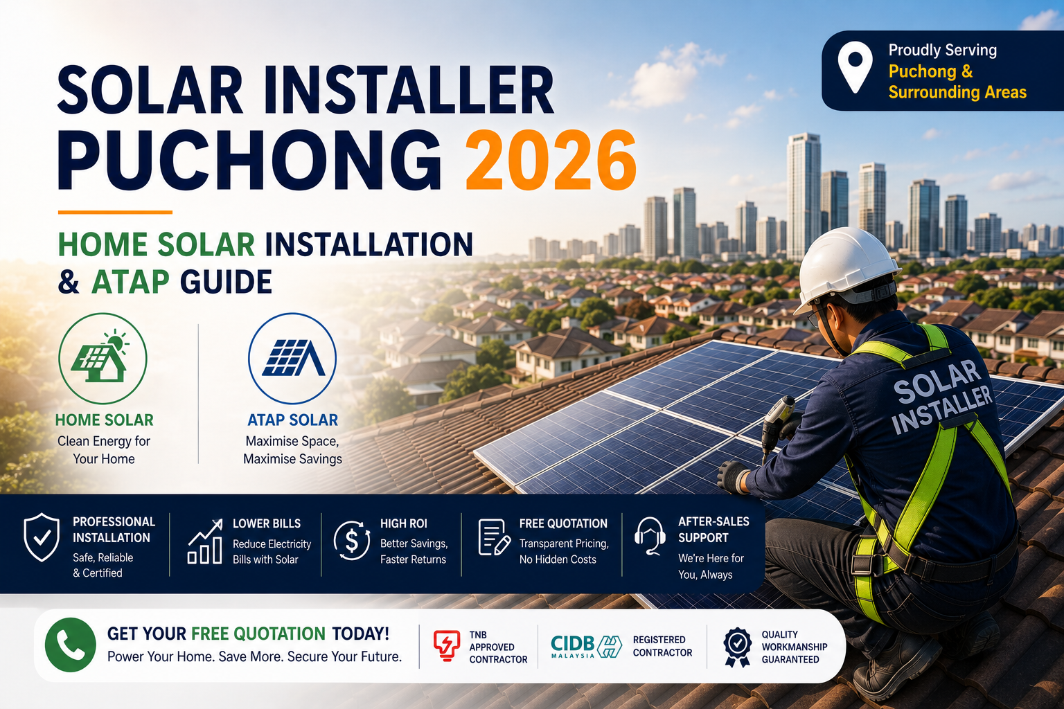 Solar Installer Puchong 2026: Home Solar Installation & ATAP Guide