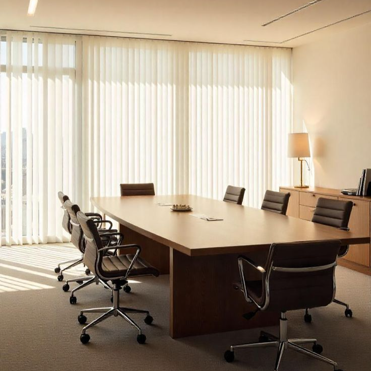 How to Design a Home Office Using Vertical Blinds for a Professional Look