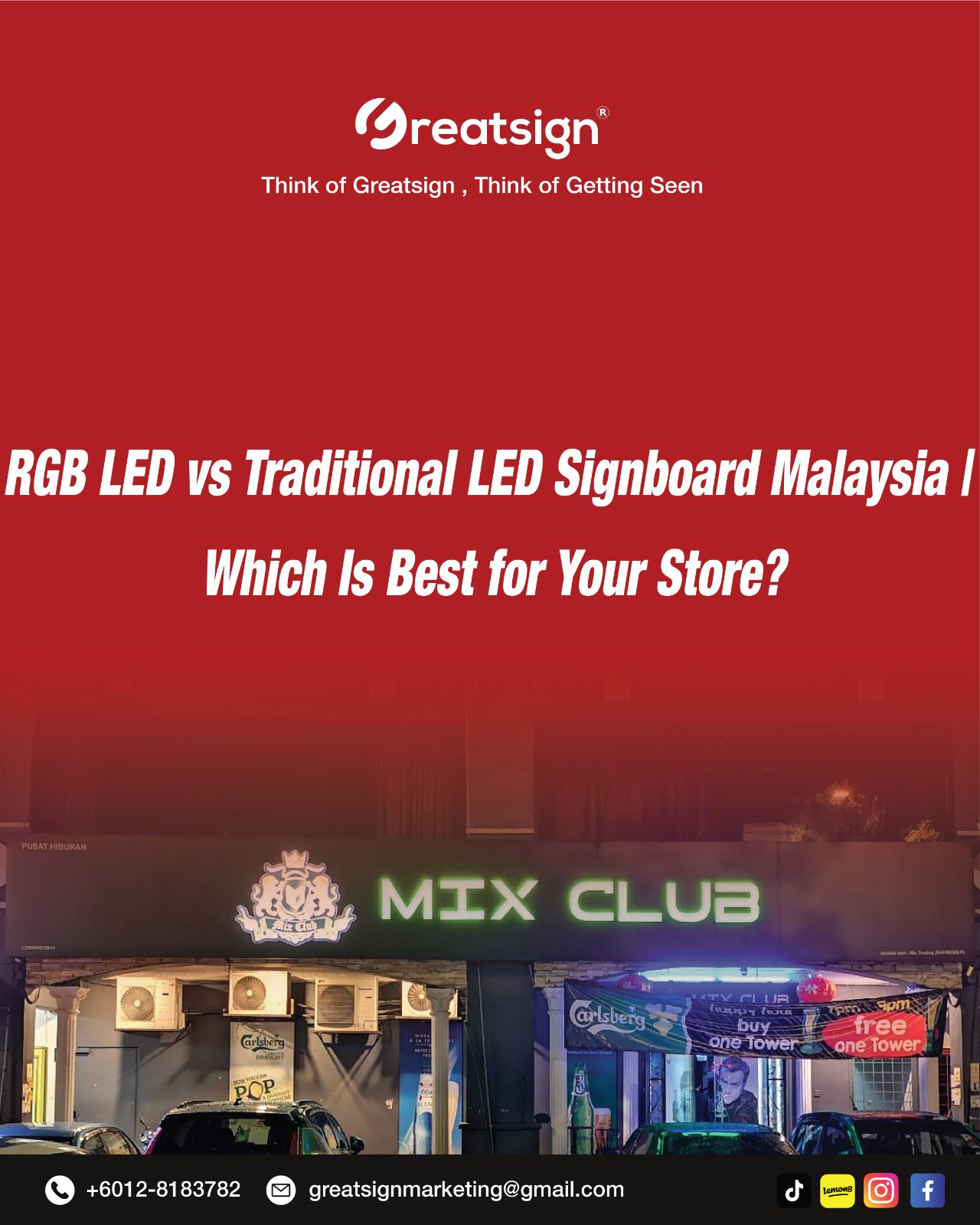 RGB LED vs Traditional LED Signboard Malaysia | Which Is Best for Your Store?