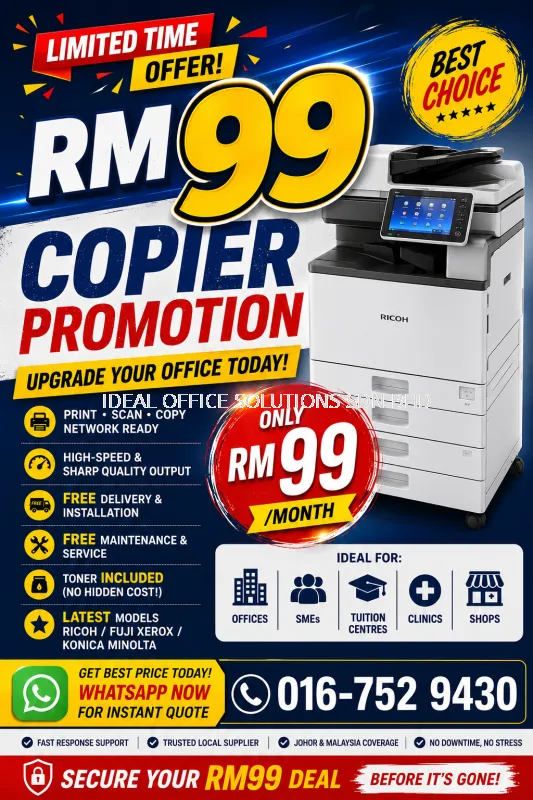 Affordable Copier Rental from RM99/month