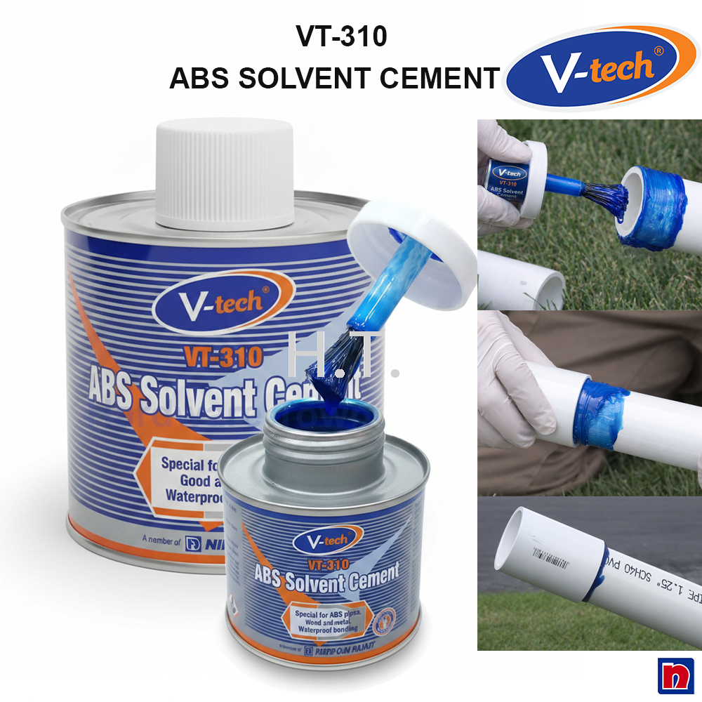 V-TECH VT-310 ABS SOLVENT CEMENT | ABS PIPE GLUE | VTECH STRONG PLASTIC PIPE ADHESIVE 100ML | 500ML