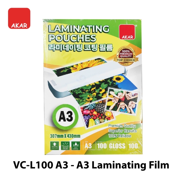 AKAR Filem Laminasi A3 (A3 Laminating Film / Laminating Pouch Film / Lapisan Plastik Dokumen) 100pcs Laminating Film Filing Product Selangor, Malaysia, Kuala Lumpur (KL), Semenyih Supplier, Suppliers, Supply, Supplies | V CAN (1999) SDN BHD