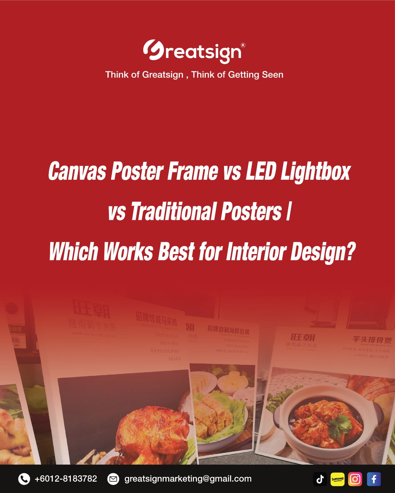 Canvas Poster Frame vs LED Lightbox vs Traditional Posters | Which Works Best for Interior Design?