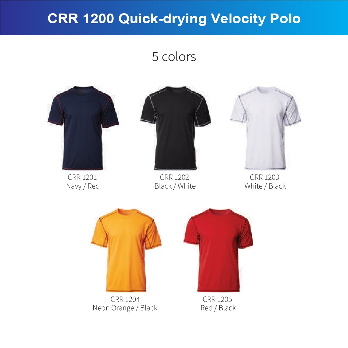 CRR 1200 Quick-drying Velocity Polo