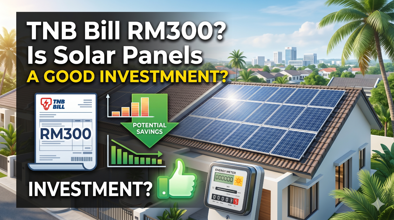 TNB Bill RM300 | Should You Install Solar Panels in Malaysia?