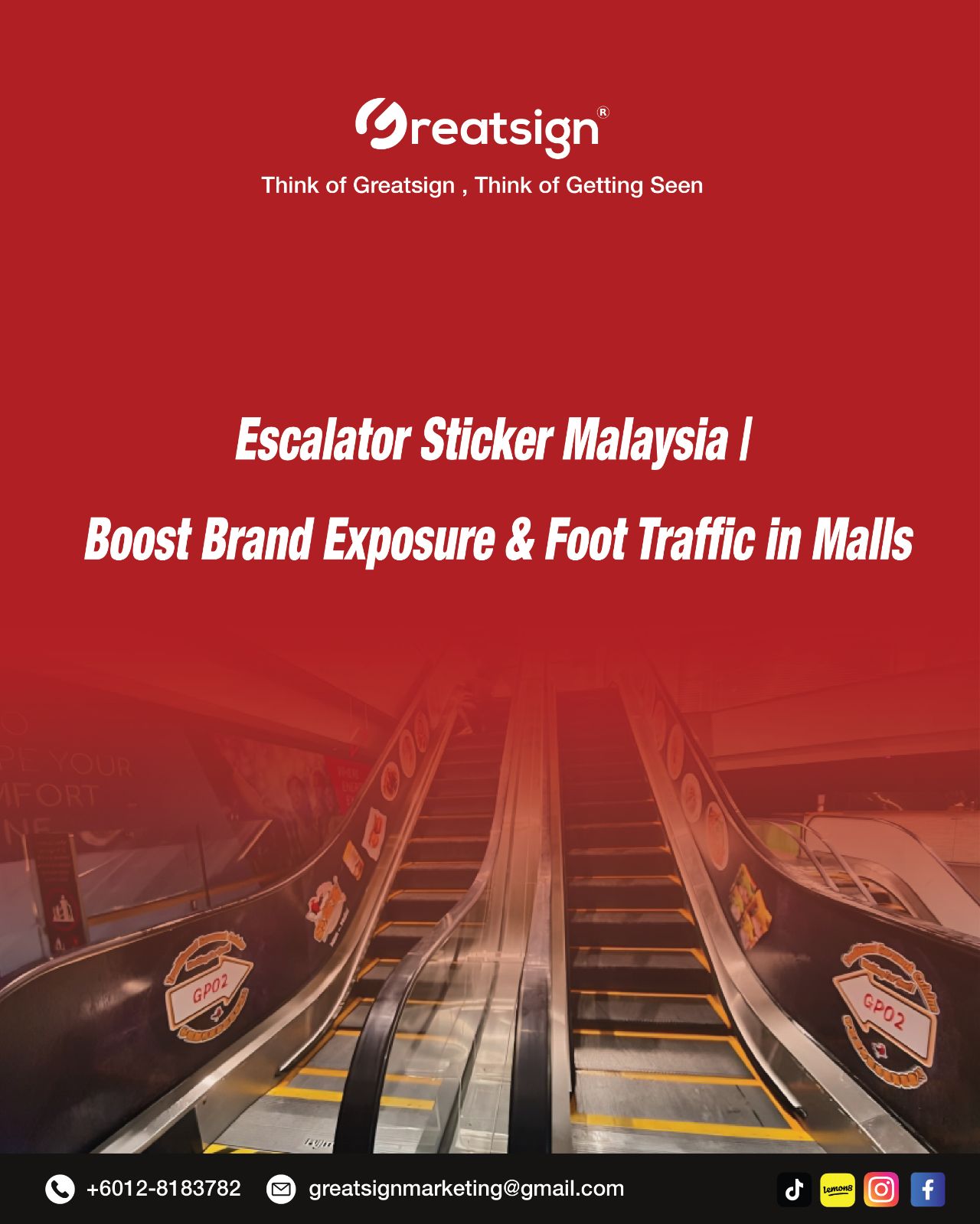 Escalator Sticker Malaysia | Boost Brand Exposure & Foot Traffic in Malls