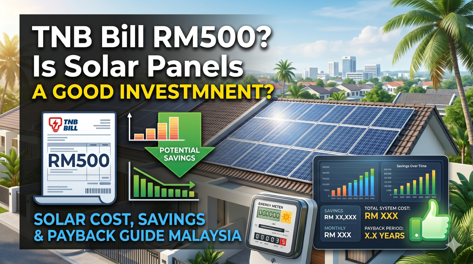 TNB Bill RM500 | Solar Cost, Savings & Payback Guide Malaysia