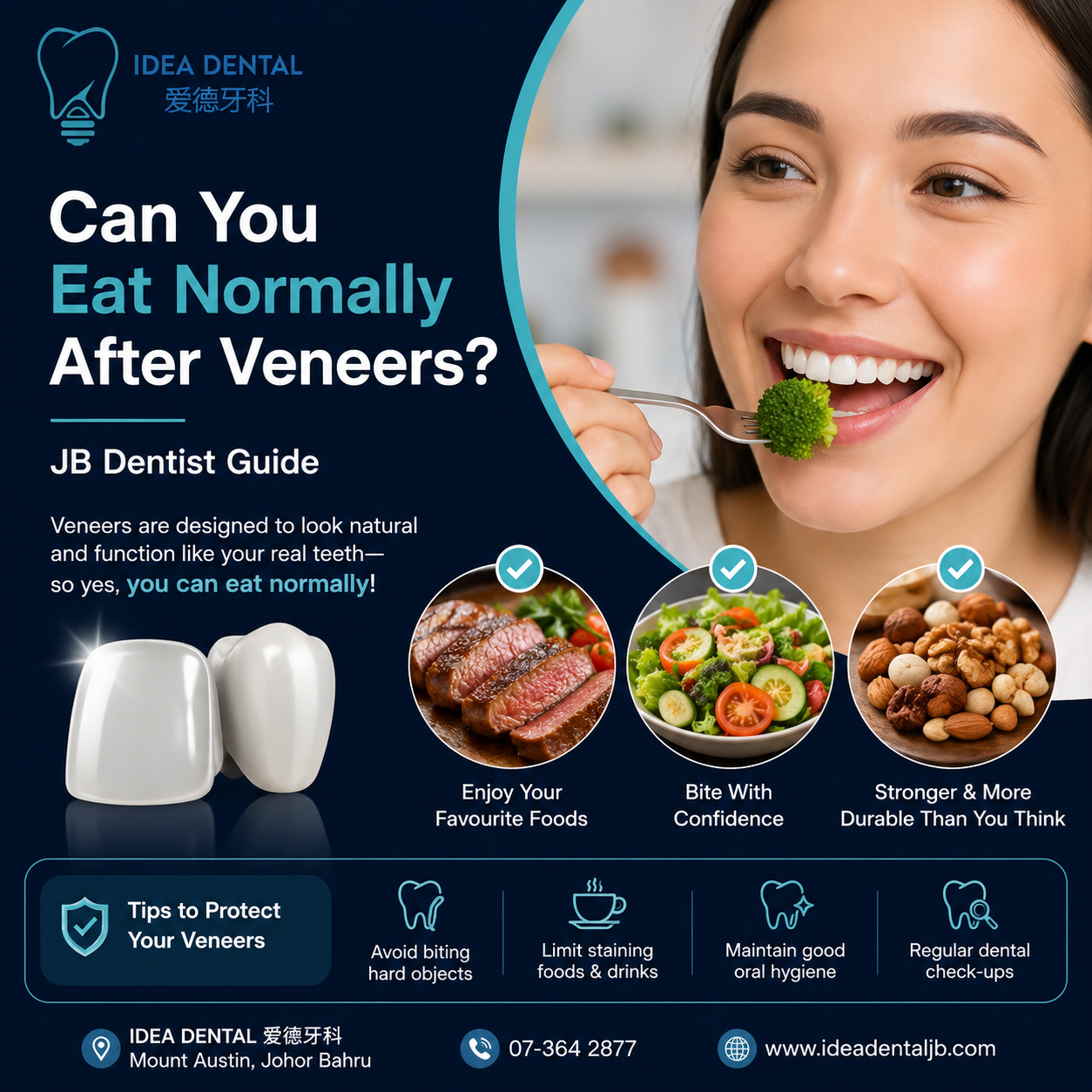 Can You Eat Normally After Veneers? JB Dentist Guide