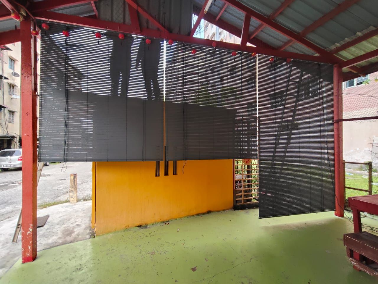 Outdoor Wooden Blind installation; Nilai, Klang, Kuala Selangor