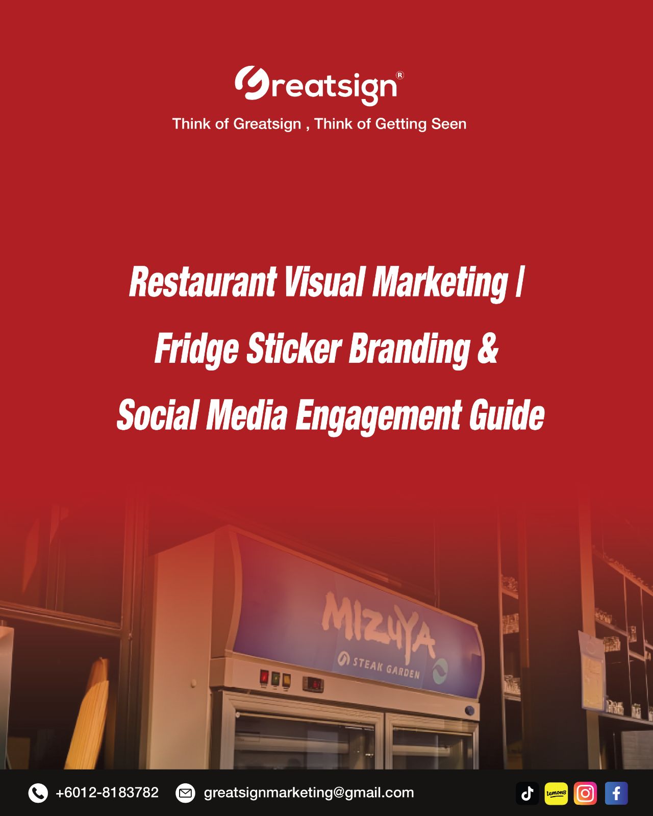 Restaurant Visual Marketing | Fridge Sticker Branding & Social Media Engagement Guide