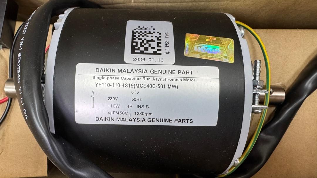 MOTOR , MCE40C-501 4P 110W 1PH 230V ready stock 