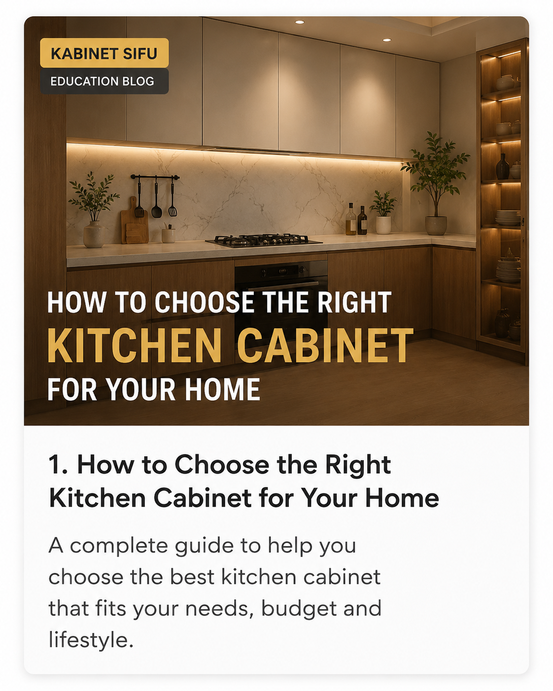 How to Choose the Right Kitchen Cabinet for Your Home