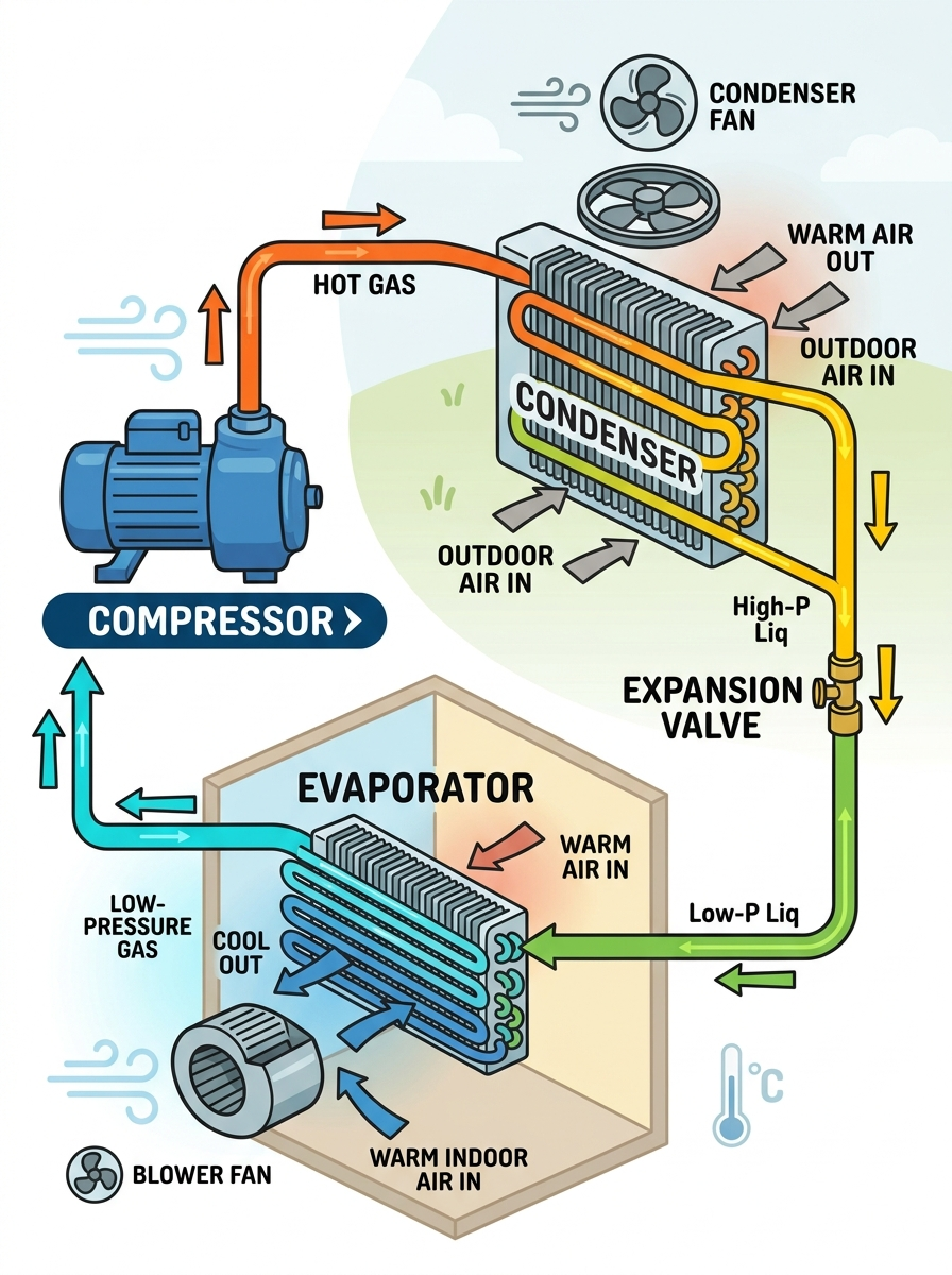 Komponen Utama Dalam Sistem HVAC