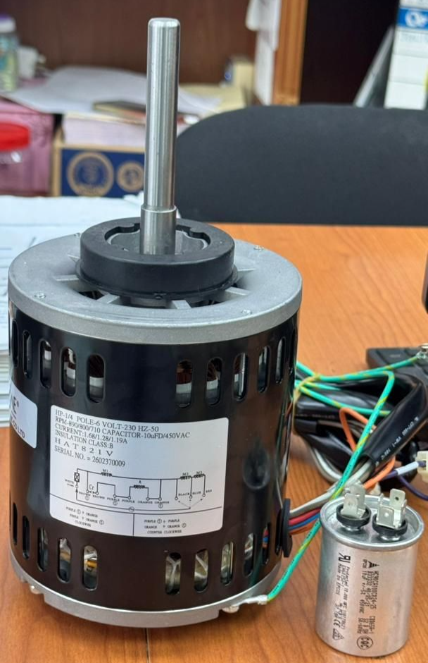 MOTOR HAT821V 185W AC MOTOR 1 PHASE C/W CAPACITOR 10UF