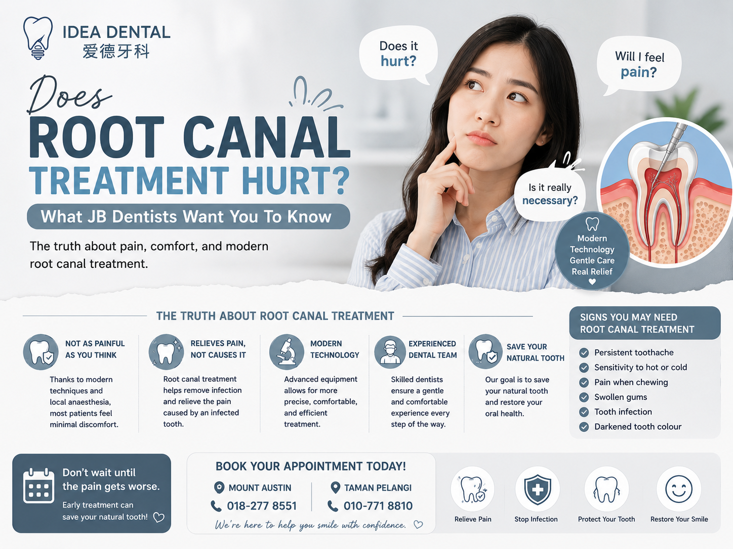 Does Root Canal Treatment Hurt? What JB Dentists Want You To Know