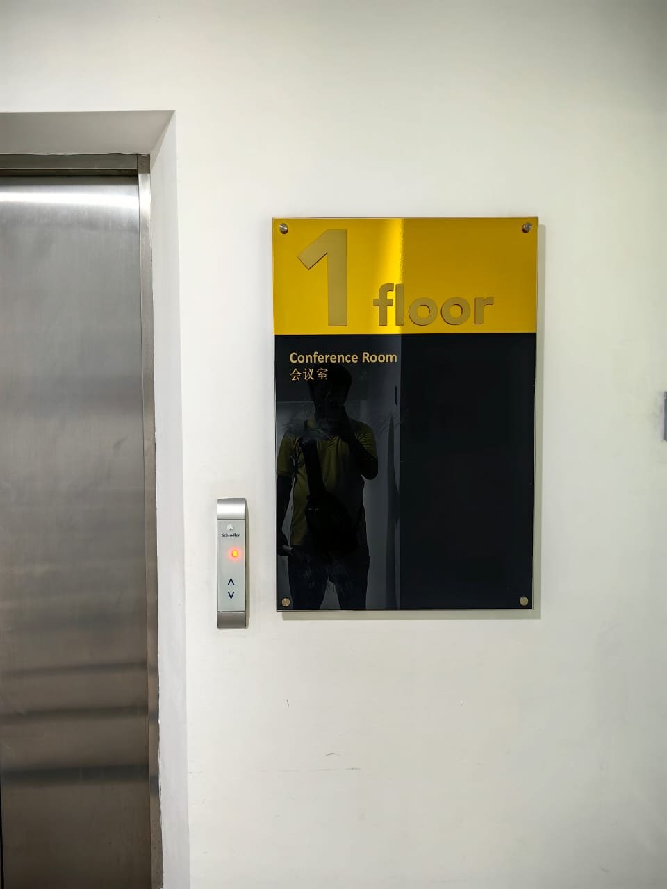 Customised Acrylic Floor Signage with Bolts and Nuts