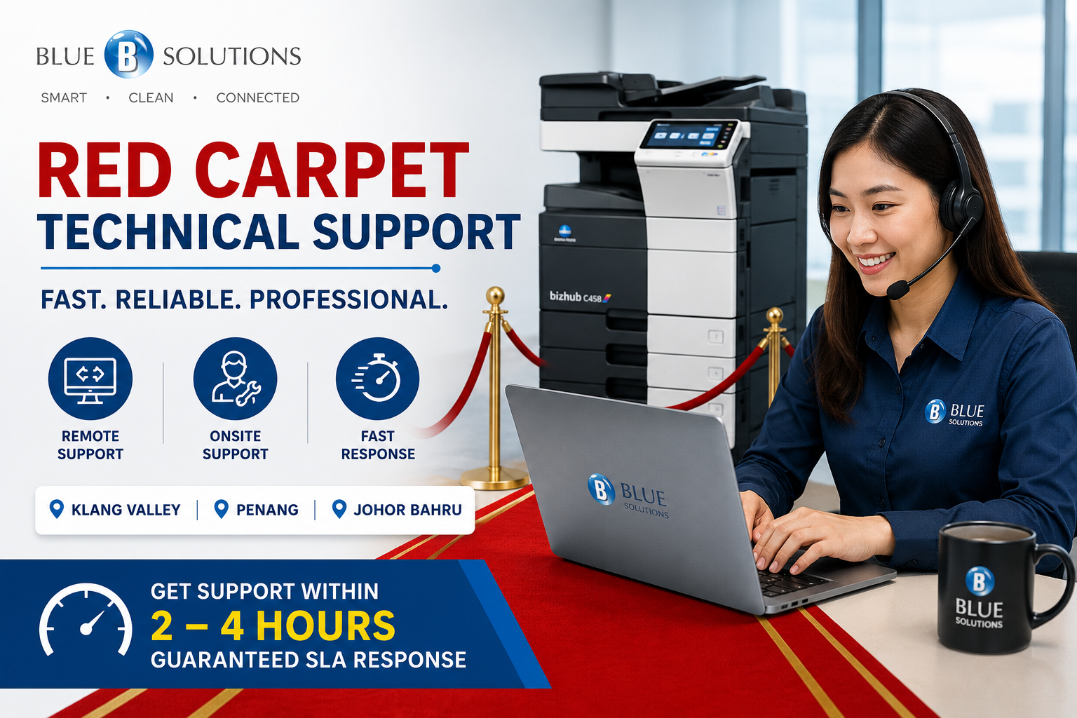 Red Carpet Copier & Printer Technical Support in Klang Valley, Penang & Johor Bahru