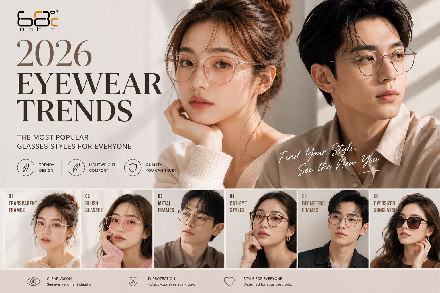 2026 Eyewear Trends: The Most Popular Glasses Styles