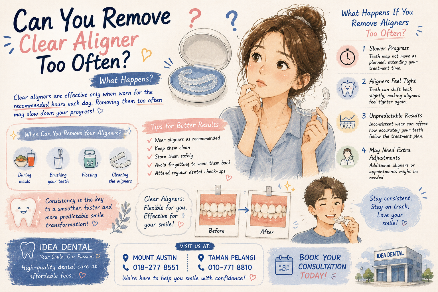 Can You Remove Clear Aligners Too Often? What Happens? (Johor Bahru Guide)