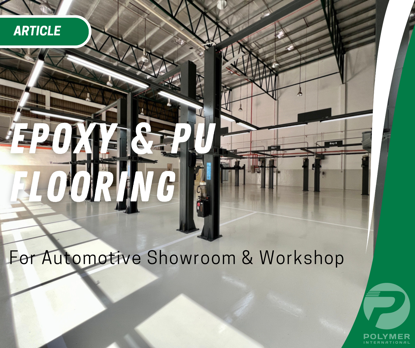 Flooring Solution for Car Showrooms & Automotive Workshops in Malaysia