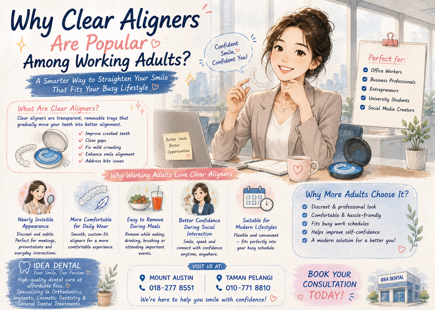 Why Clear Aligners Are Popular Among Working Adults?