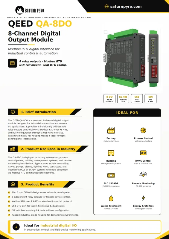 QEED QA-8DO 8-Channel Digital Output Module