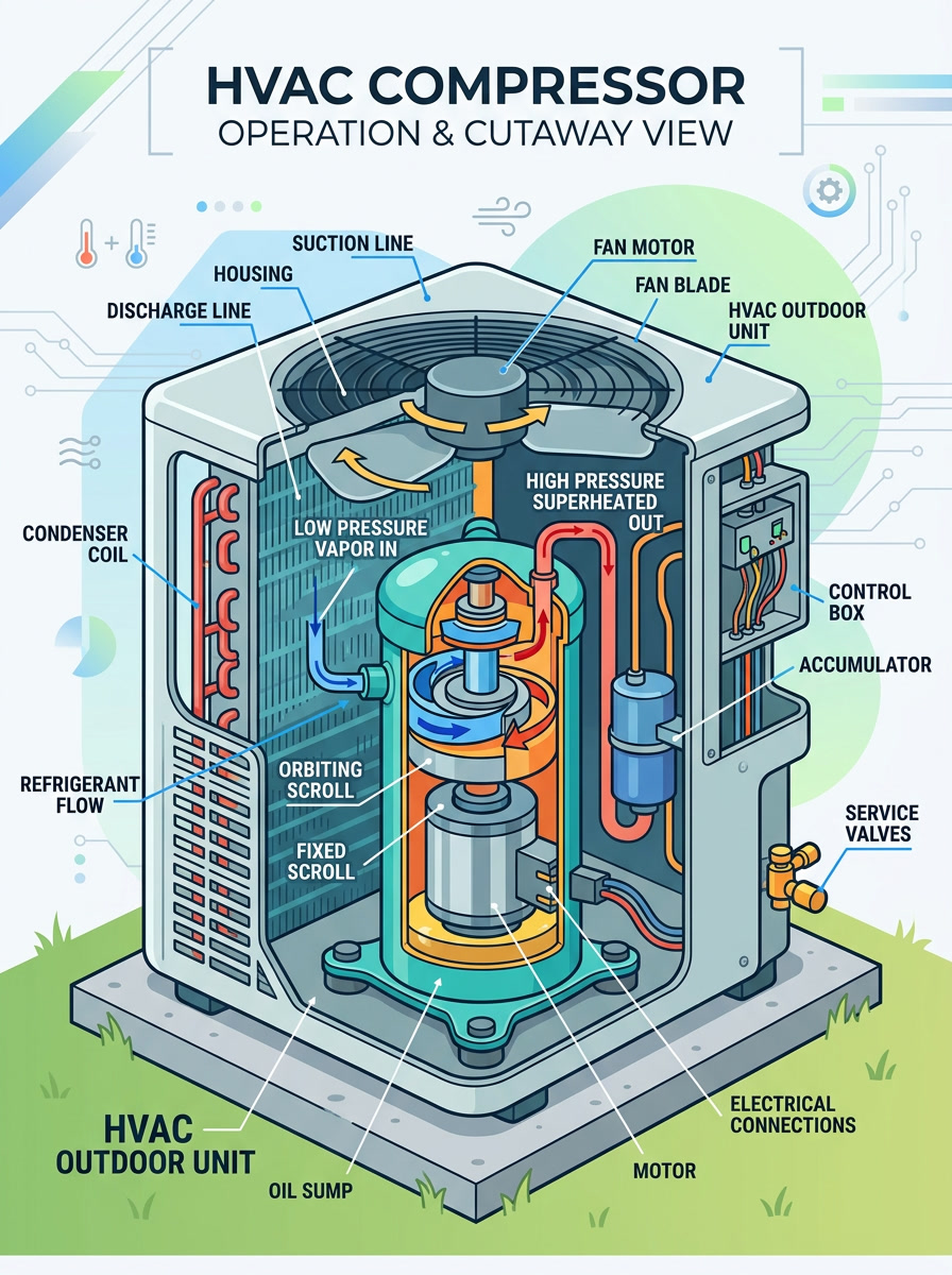 Fungsi Compressor Dalam Sistem HVAC