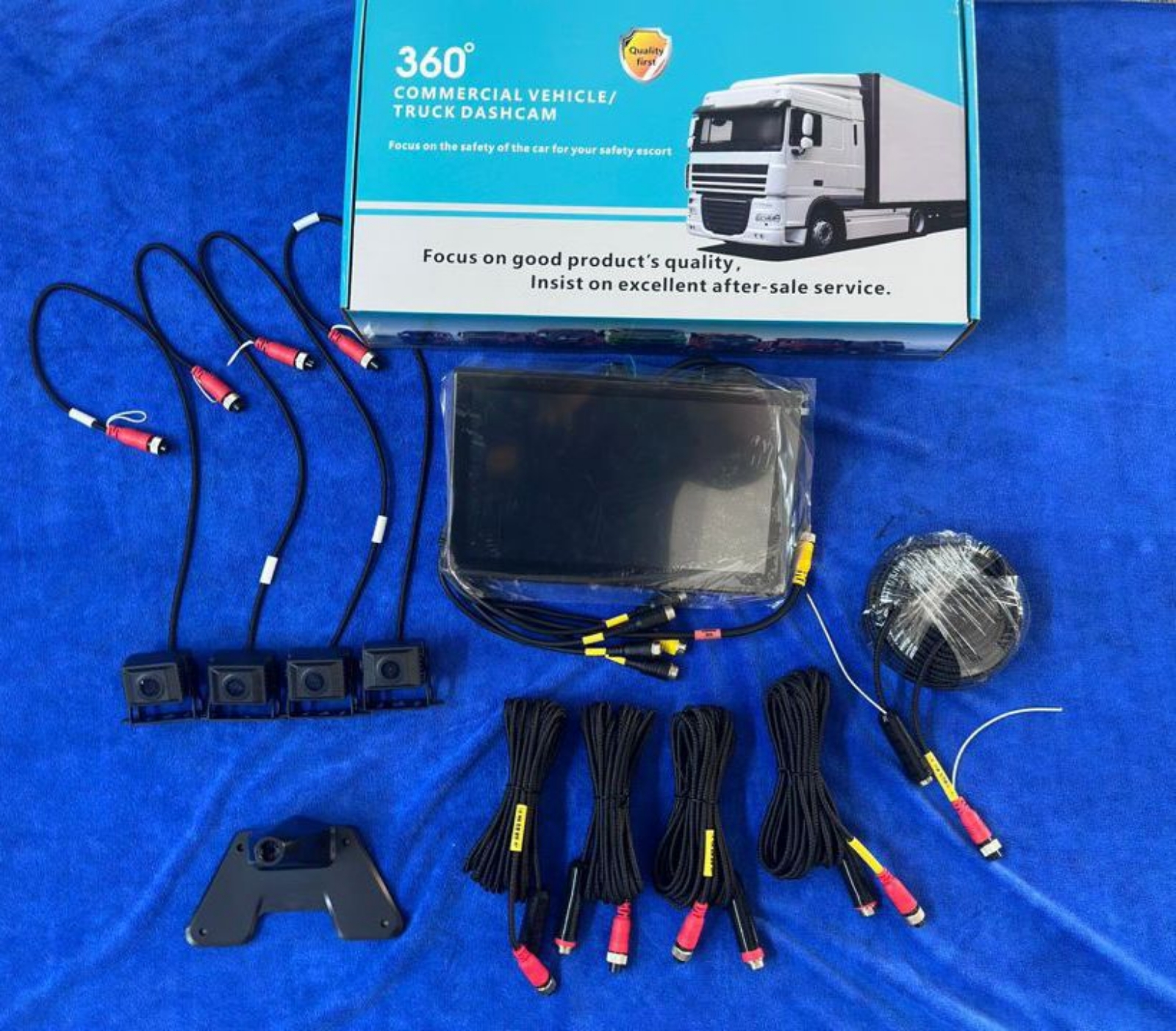 12-24v 4-way cctv with 4g sim 