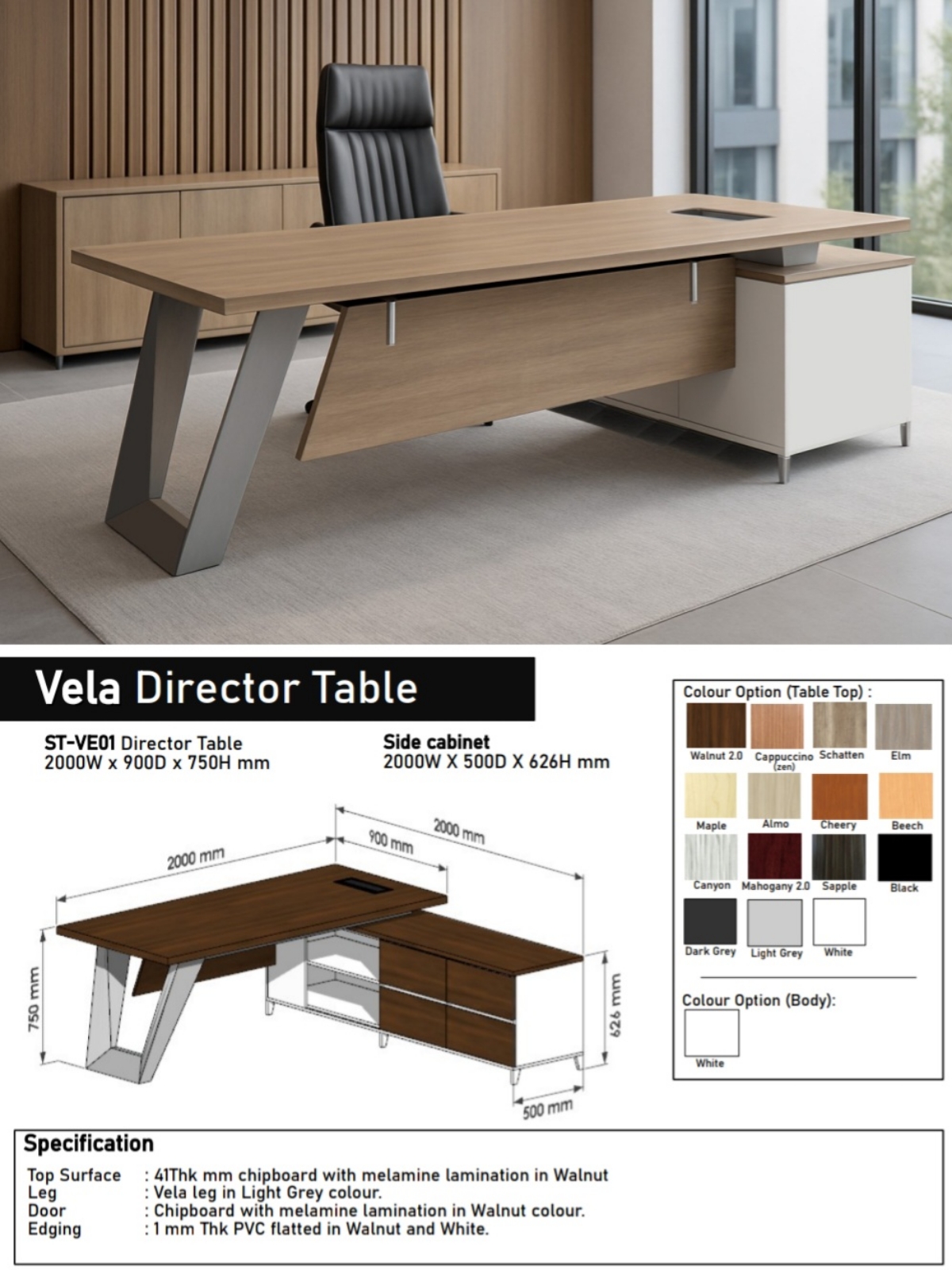 Vela director table