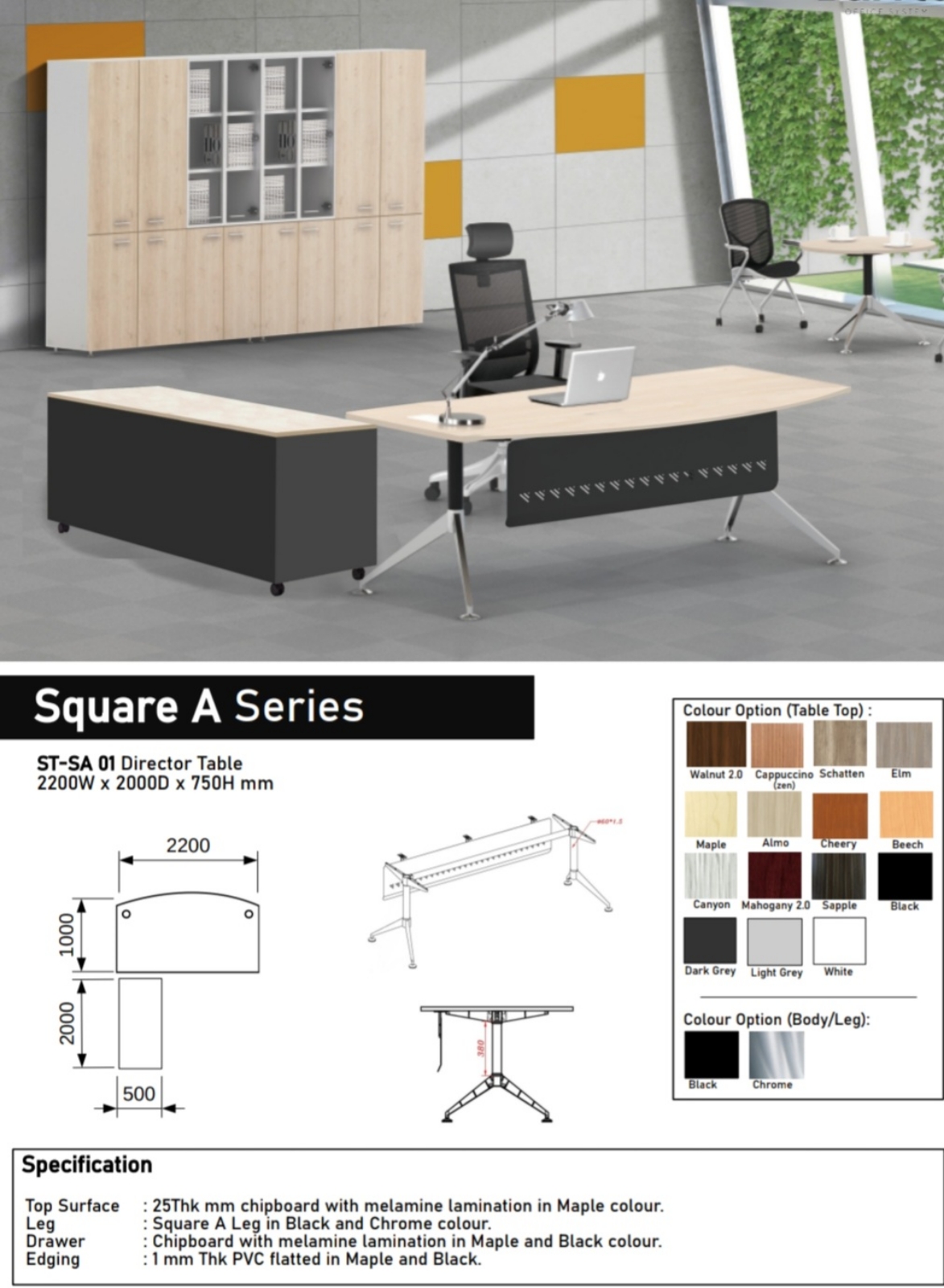Square A director table