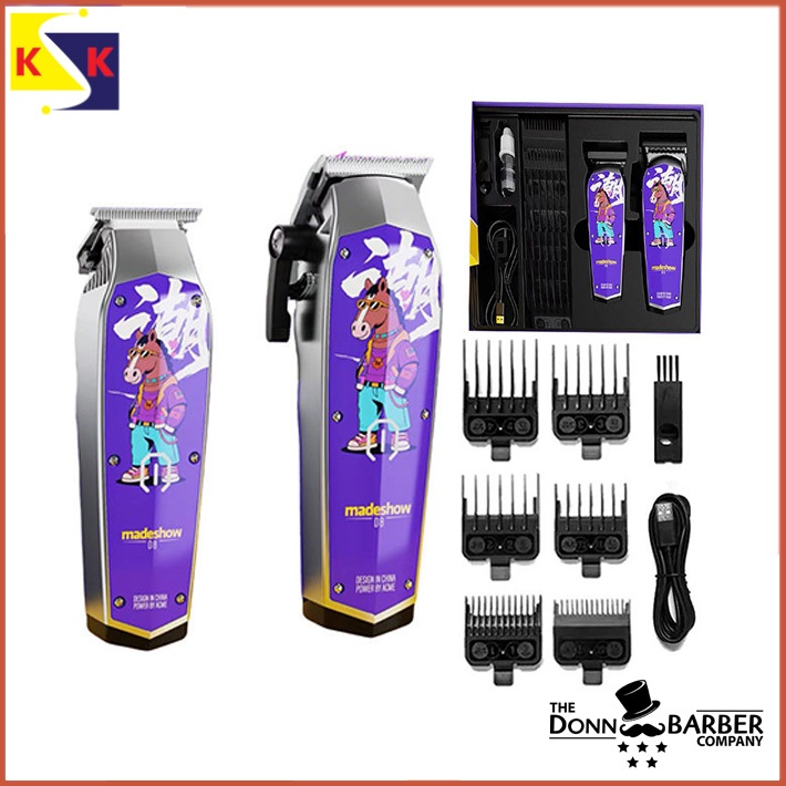 Madeshow 2026 New Dark Electric Clipper & Trimmer Set D8 Limited edition