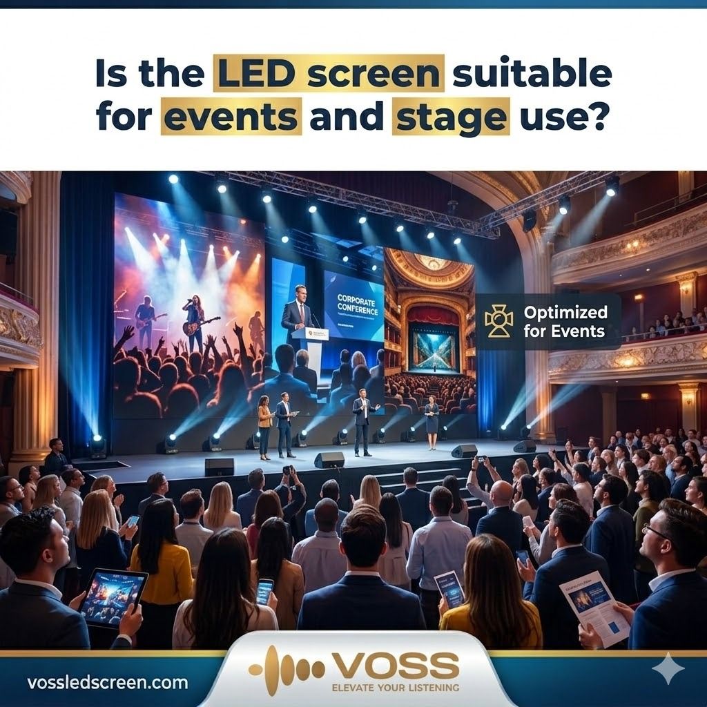 Is the LED screen suitable for events and stage use?