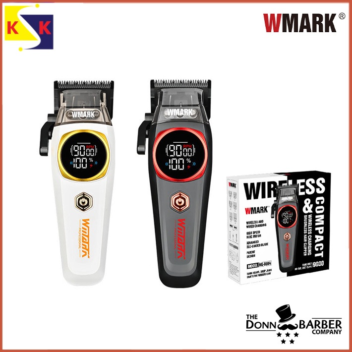WMARK Exclusive NG-8004 Professional Wireless Charging Hair Clipper LED Display DLC Blade Barber Clipper