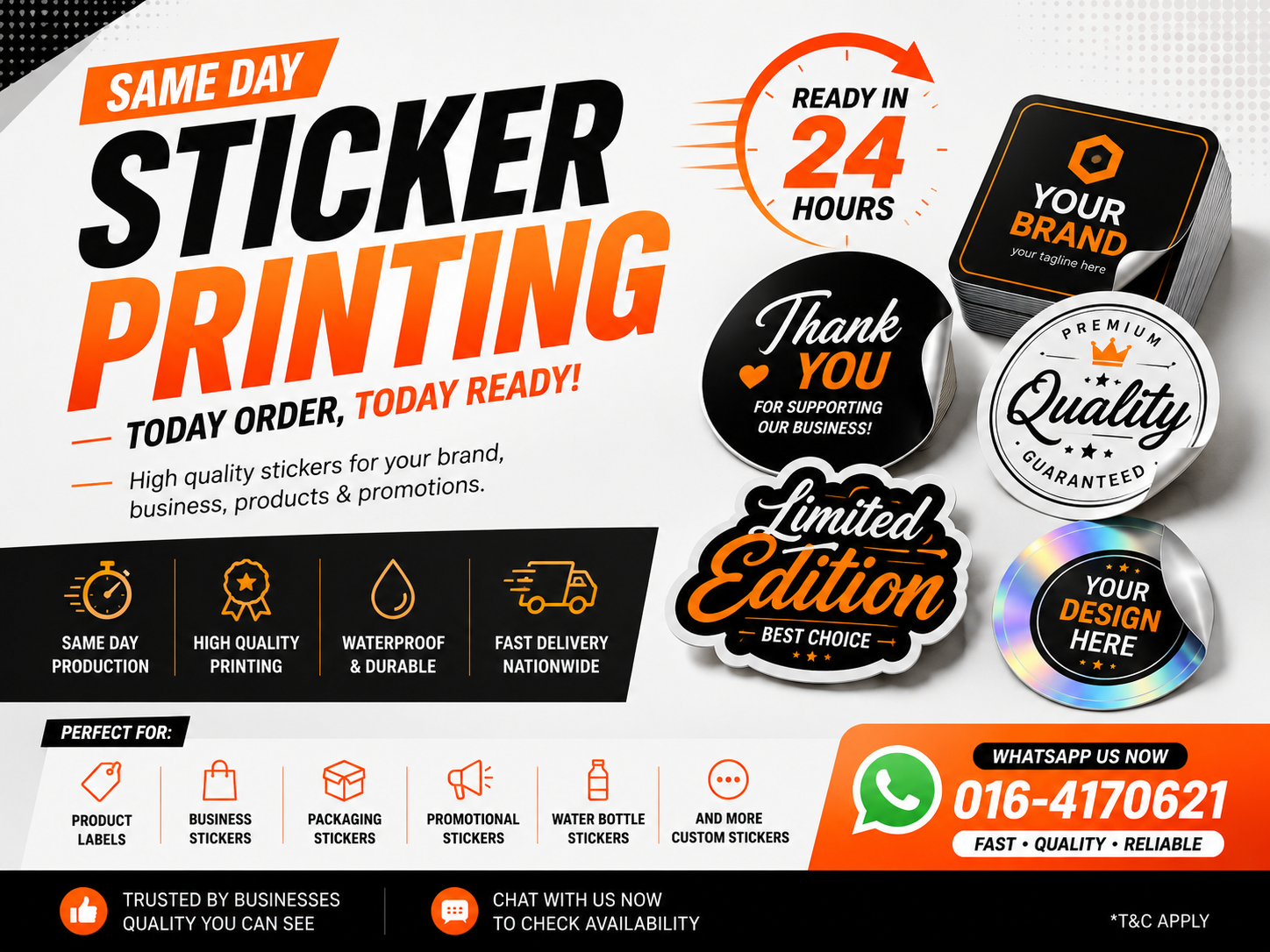 SAME DAY STICKER PRINTING