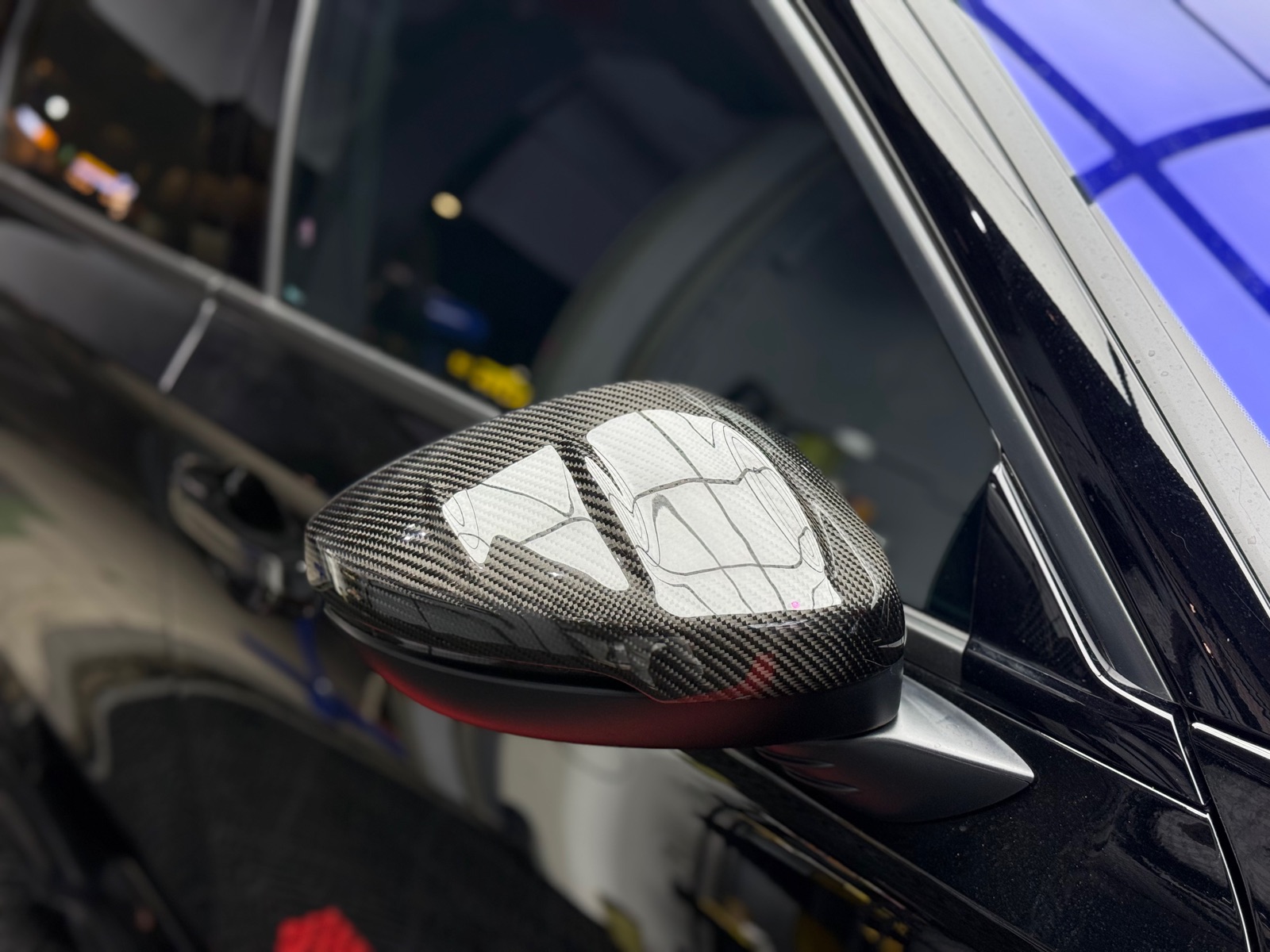 MUGEN DESIGN CARBON SIDE MIRROR COVER(STICK ON TYPE)