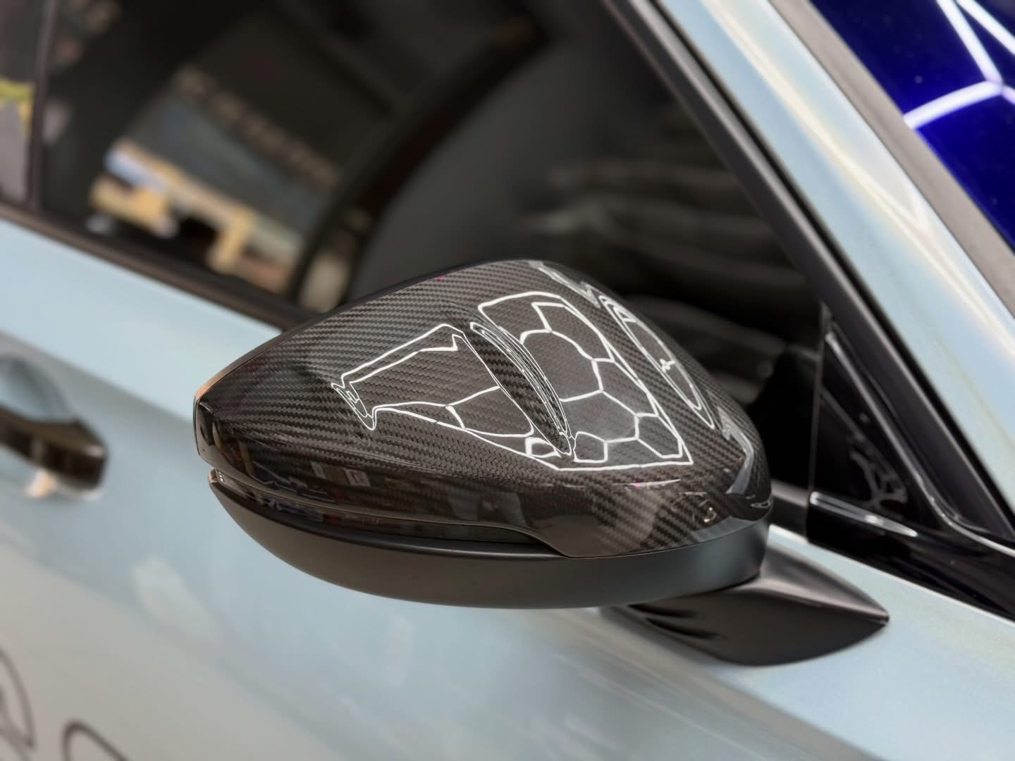 MUGEN DESIGN DRY CARBON SIDE MIRROR COVER(REPLACEMENT TYPE)
