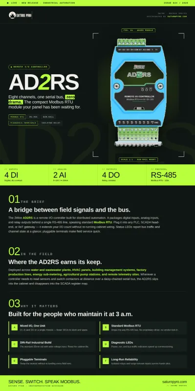 AD2RS Remote I/O Controller