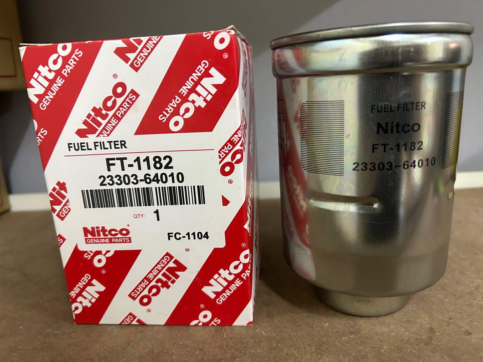 23303-64010 Fuel Filter FT-1182 For Toyota Forklift 5FD 6FD 7FD 8FD | Forklift Spare Parts Malaysia