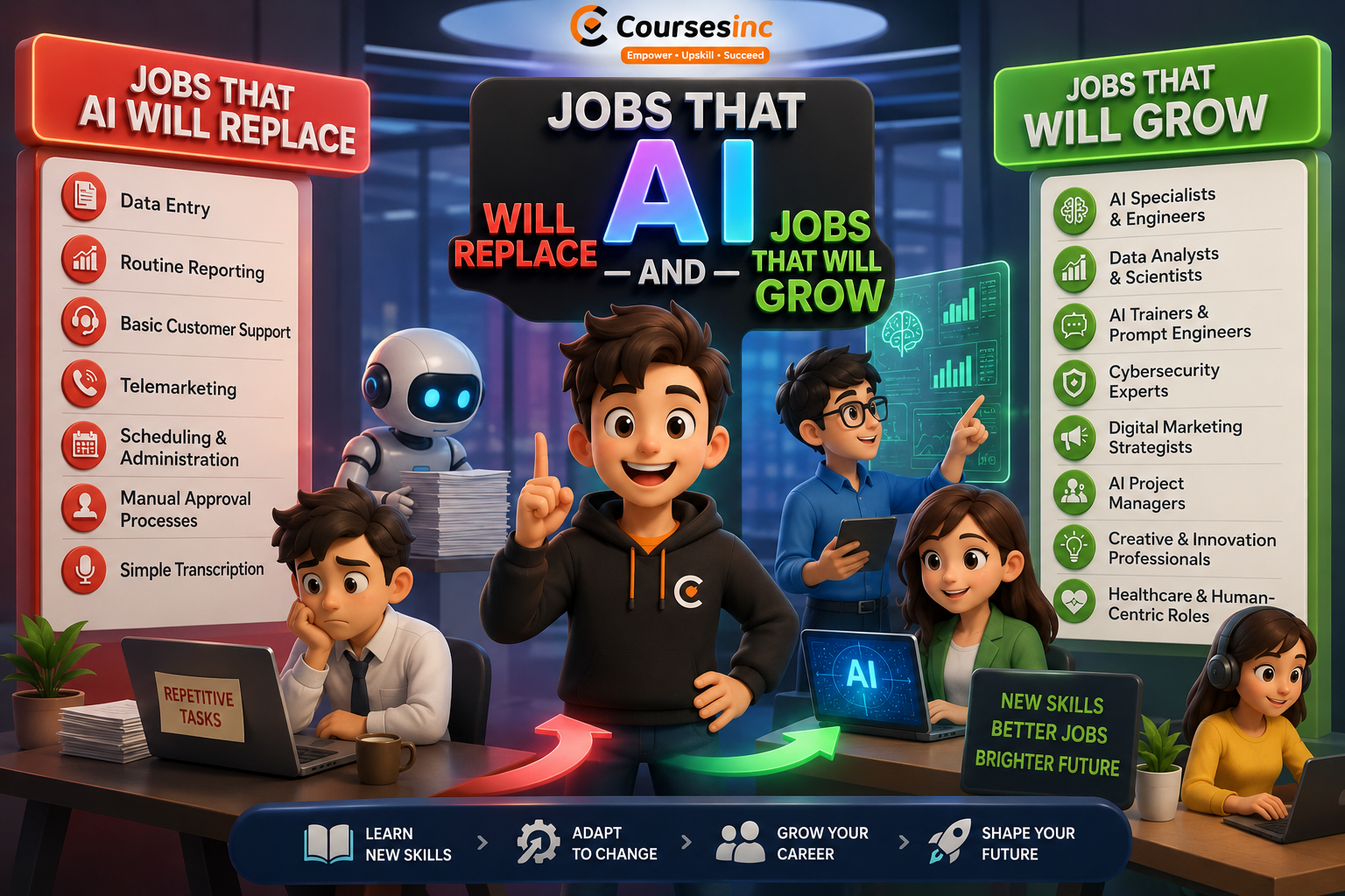Jobs That AI Will Replace — And Jobs That Will Grow /  AI 将取代的工作 —— 以及未来将增长的职业