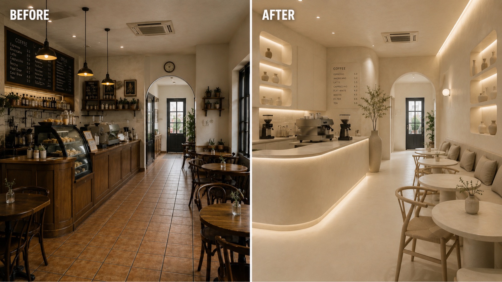 Microcement For A Cafe